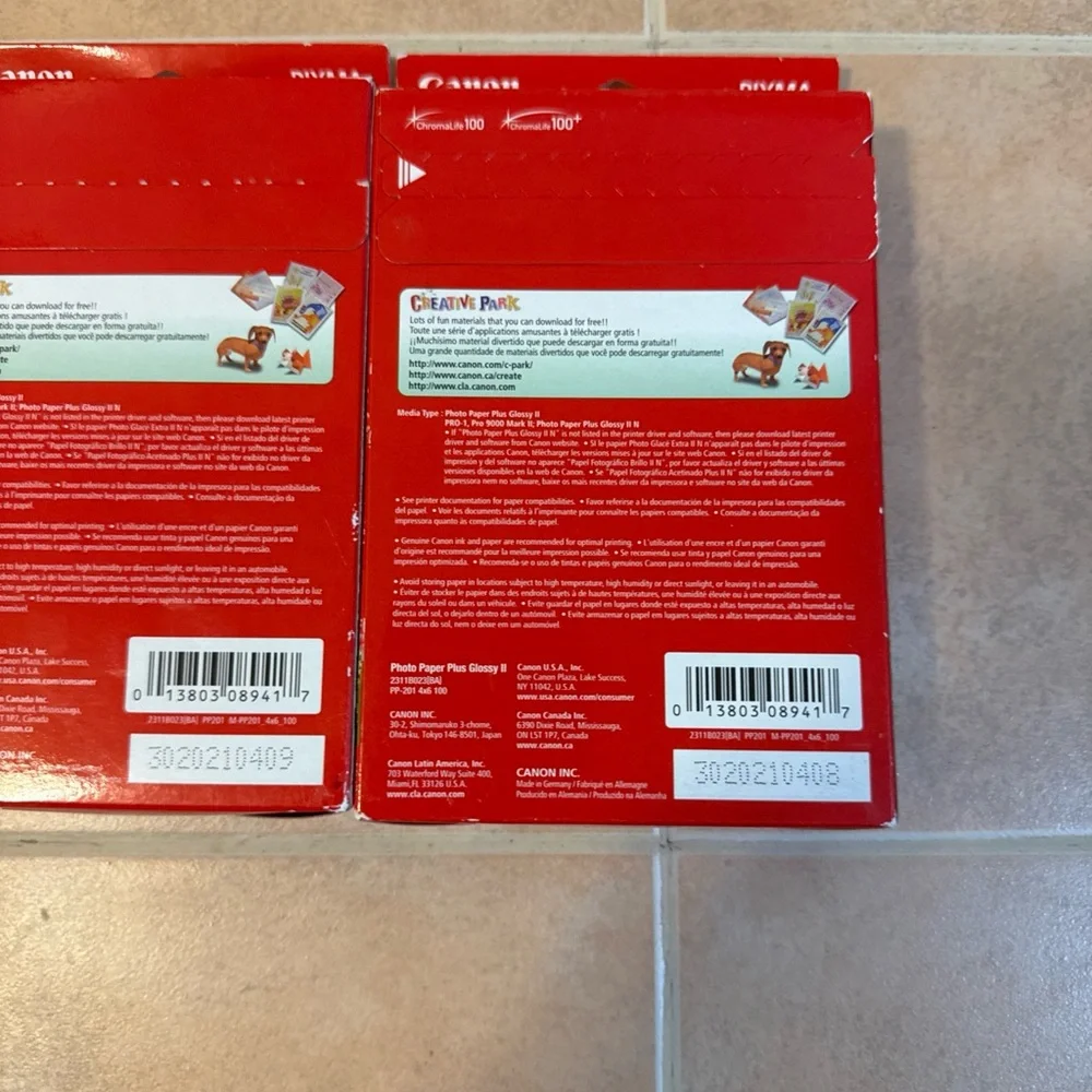 Canon Red Photo Paper Plus Glossy II